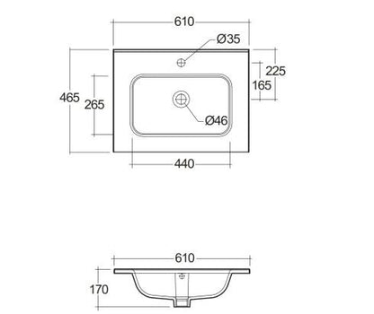 RAK-Joy Drop-in Washbasin