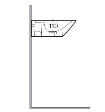 RAK-Morning 550mm Semi Recessed Basin 1TH