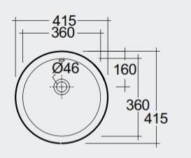 RAK-Variant  360mm Round Under Counter Wash Basin