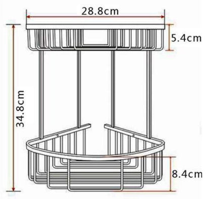 RAK Double Corner Basket Round Front Chrome