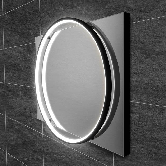 HiB Solas Round Illuminated Bathroom Mirror