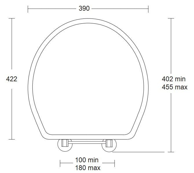 Imperial Oval Standard Toilet Seat with Hinge