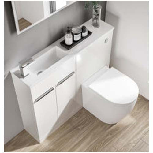 Elation Combination 1000mm Straight Basin and WC Unit