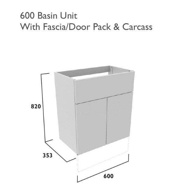 Tavistock Fitted Double Door Basin Unit