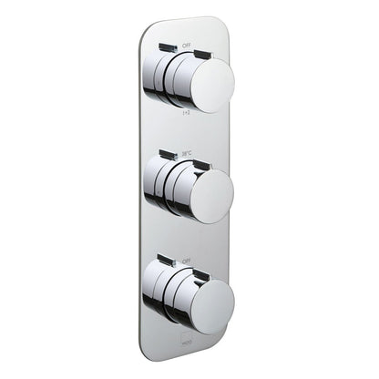 Vado Tablet Altitude Concealed 3 Outlet 3 Handle Thermostatic Shower Valve