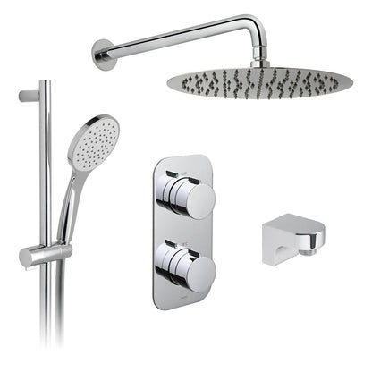 Vado Tablet Altitude - 2 Outlet Vertical Thermostatic Shower set and Slide Rail Kit