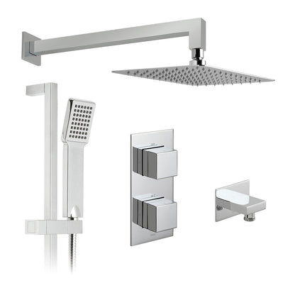 Vado Tablet Notion - 2 Outlet Thermostatic Vertical Shower set and Slide Rail Kit