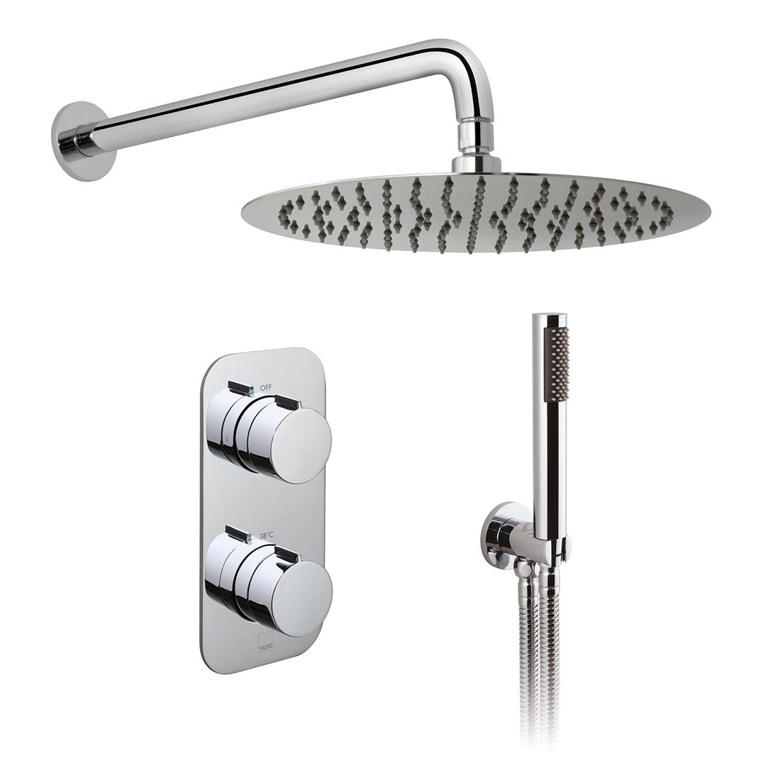 Vado Tablet Altitude - Vertical 2 Outlet Thermostatic Shower set with Shower Kit