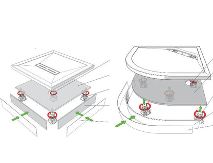 Kudos Connect2 Square Shower Trays