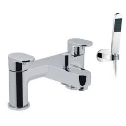 Vado Life Deck Mounted 2 Hole Bath Shower Mixer with Kit