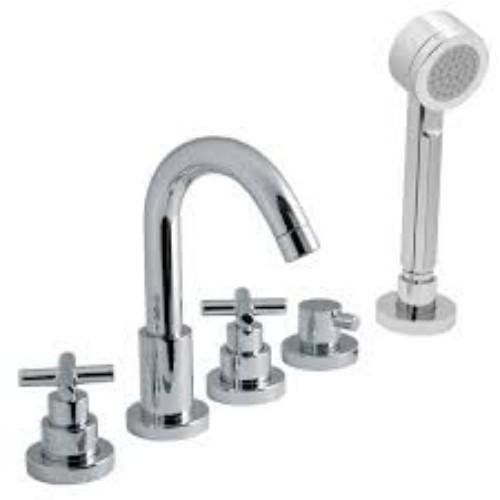 Vado Elements Water 5 Hole Bath Shower Mixer with Shower Kit