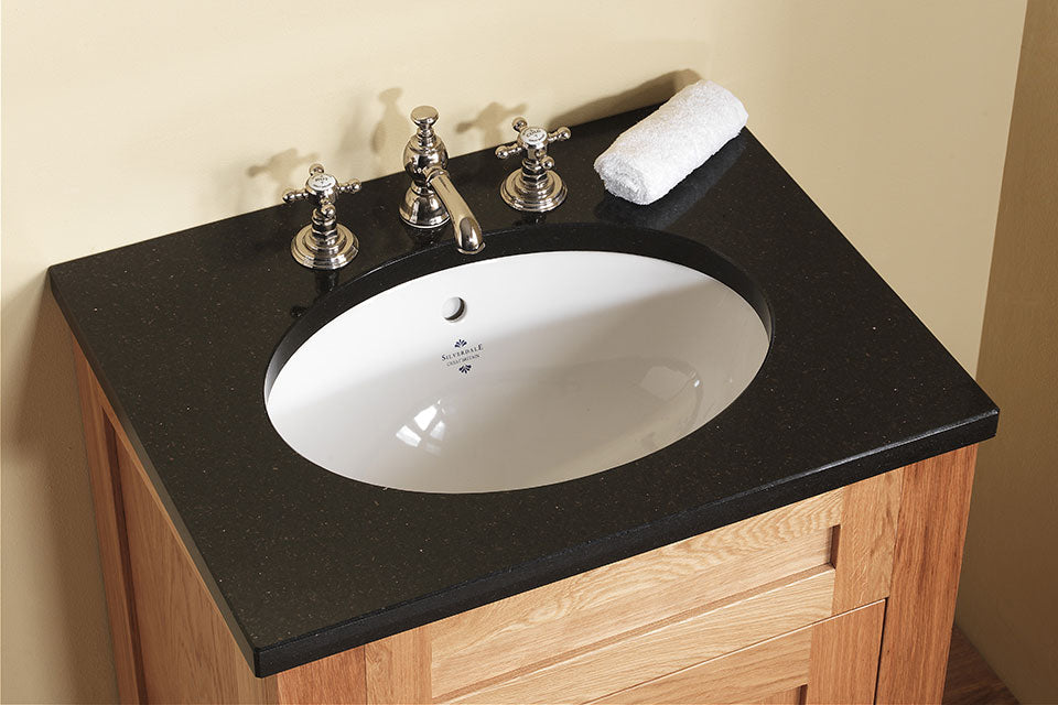 Silverdale Victorian Undermount Vanity Basin - 0 Tap Hole