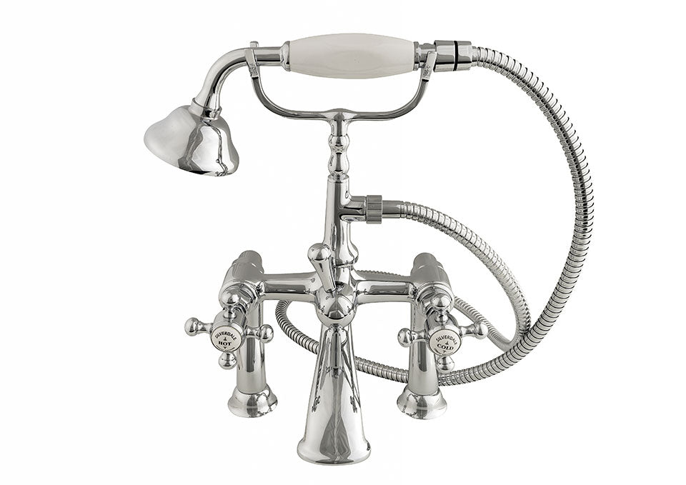 Silverdale Victorian Bath Shower Mixer Bridge (waste not included)