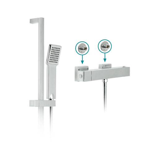 Vado Te-V2 Exposed Thermostatic 1 Function Shower Kit With Brackets