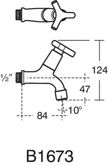 Armitage Shanks Nimbus 21 inclined bib taps 1/2" AV (pair)