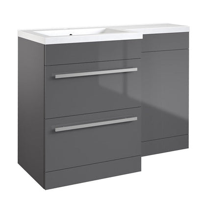 Kartell Matrix 1100mm 2 Drawer L-Shaped Furniture Pack with Cistern