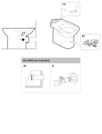 Roca Debba Square Close Coupled Toilet