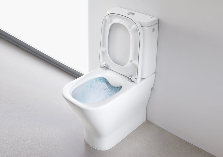Roca The Gap Compact back to wall Rimless WC with dual outlet