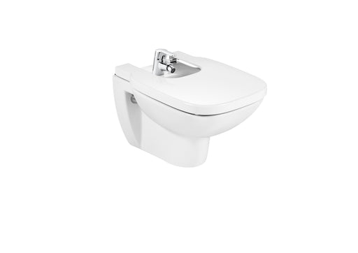 Roca Debba Wall Hung Bidet and Cover - 1 Tap Hole - White