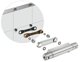 Ideal Standard Fast fix wall bracket for use with bar valves with 150mm pipe centres