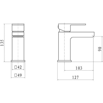 Kartell Kourt Mono Basin Mixer Tap Chrome