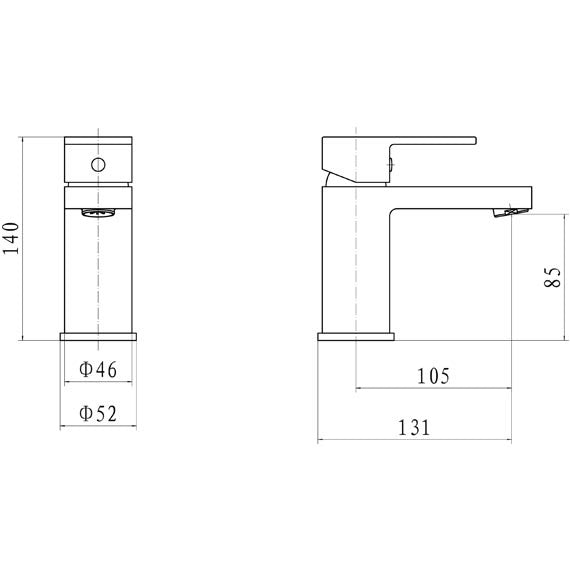 Kartell Logik Mono Basin Mixer Tap Chrome