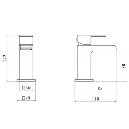 Kartell Phase Mini Mono Basin Mixer Tap Chrome