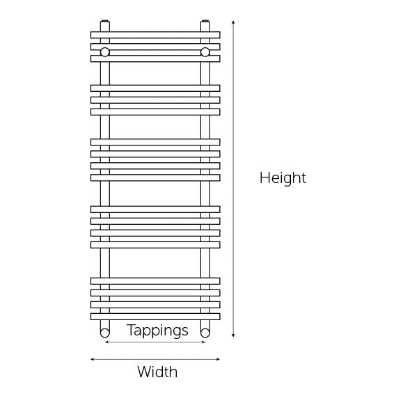 Kartell Oakland Designer Towel Rail - Chrome