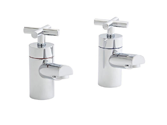 Kartell Times Basin Pillar Taps - Pair Chrome