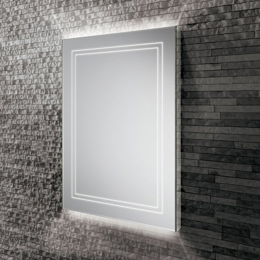 HiB Outline Illuminated Rectangular Wall Mounting LED Bathroom Mirror