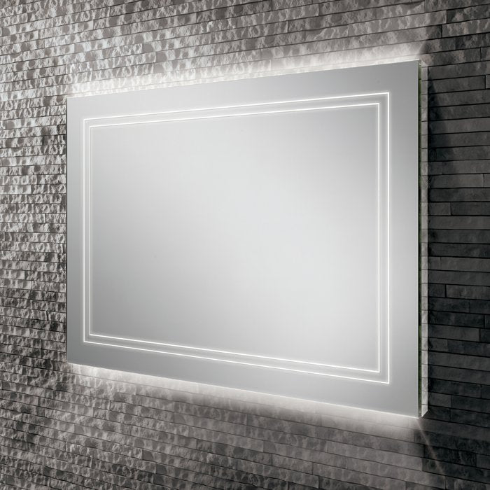 HiB Outline Illuminated Rectangular Wall Mounting LED Bathroom Mirror