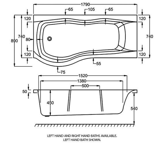 Carron Sigma 1800 x 900 Shower Bath