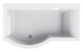 Carron Urban Compact 1500 x 750-900mm Shower Bath